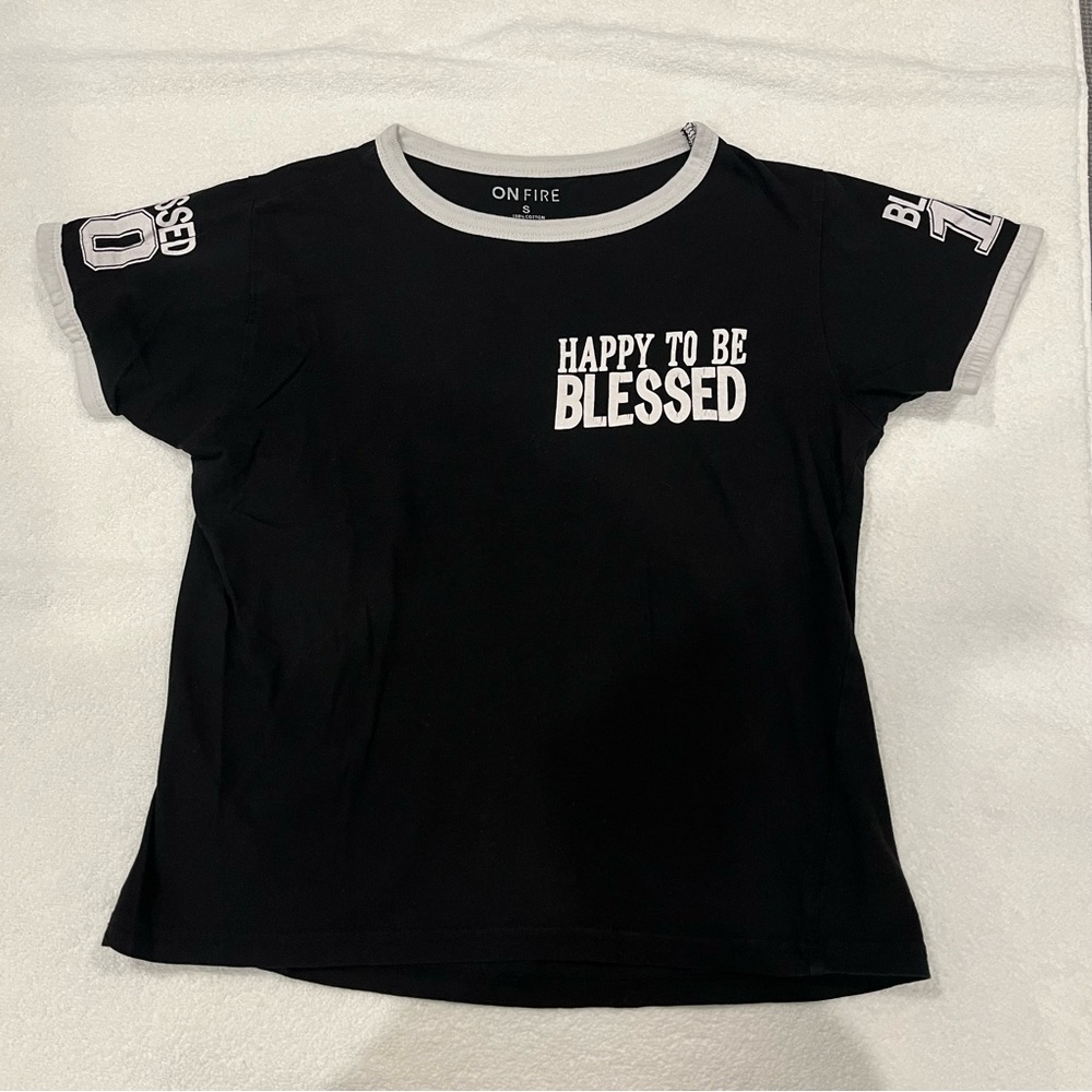 On Fire Black Mini T-Shirt - Size S